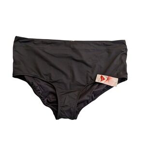 Lands' End Women's Swim Bottoms 26W Black High Waist‎ Tummy Control NWT